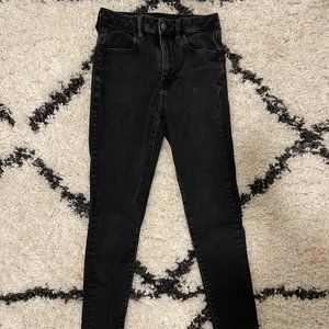 American Eagle High Waisted Black Next Level Stretch Jeggings